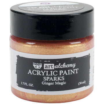 Prima Marketing Finnabair Art Alchemy Sparks Acrylic Paint 1.7 Fluid Ounces - Ginger Magic