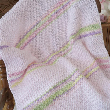 Soft & Cozy Baby Bean Stitch Blanket – Lion Brand Baby Soft Yarn (DK weight)