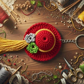Crochet Hat Keychain Pdf + ideo Tutorials