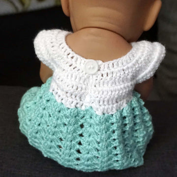 Häkelanleitung für das Puppenkleid Ocean Vibes