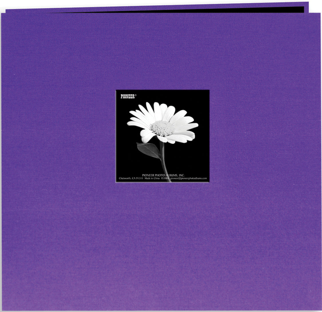 Pioneer Book Cloth Cover Post Bound Album 8"X8" - Grape Purple