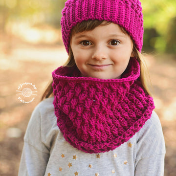 Raspberry Slouch Beanie & Cowl