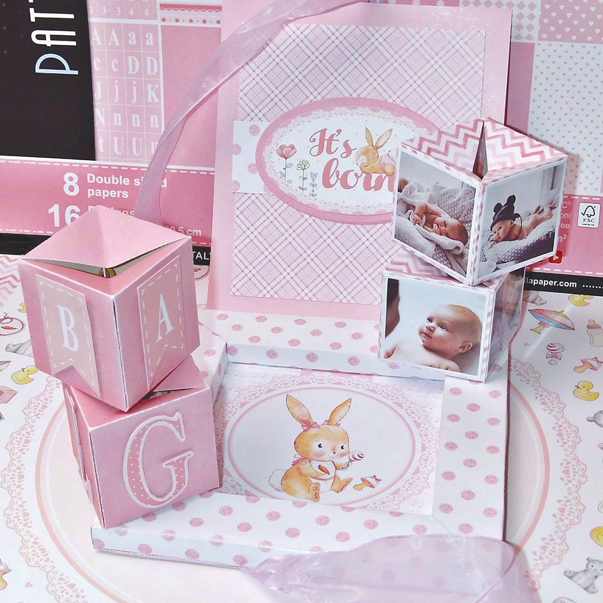 Ciao Bella Double-Sided Paper Pack 90lb 12"X12" 8/Pkg - Ninna Nanna Girl, 8 Designs/1 Each