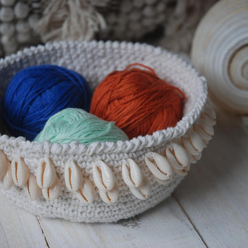 Crochet Cowrie Basket