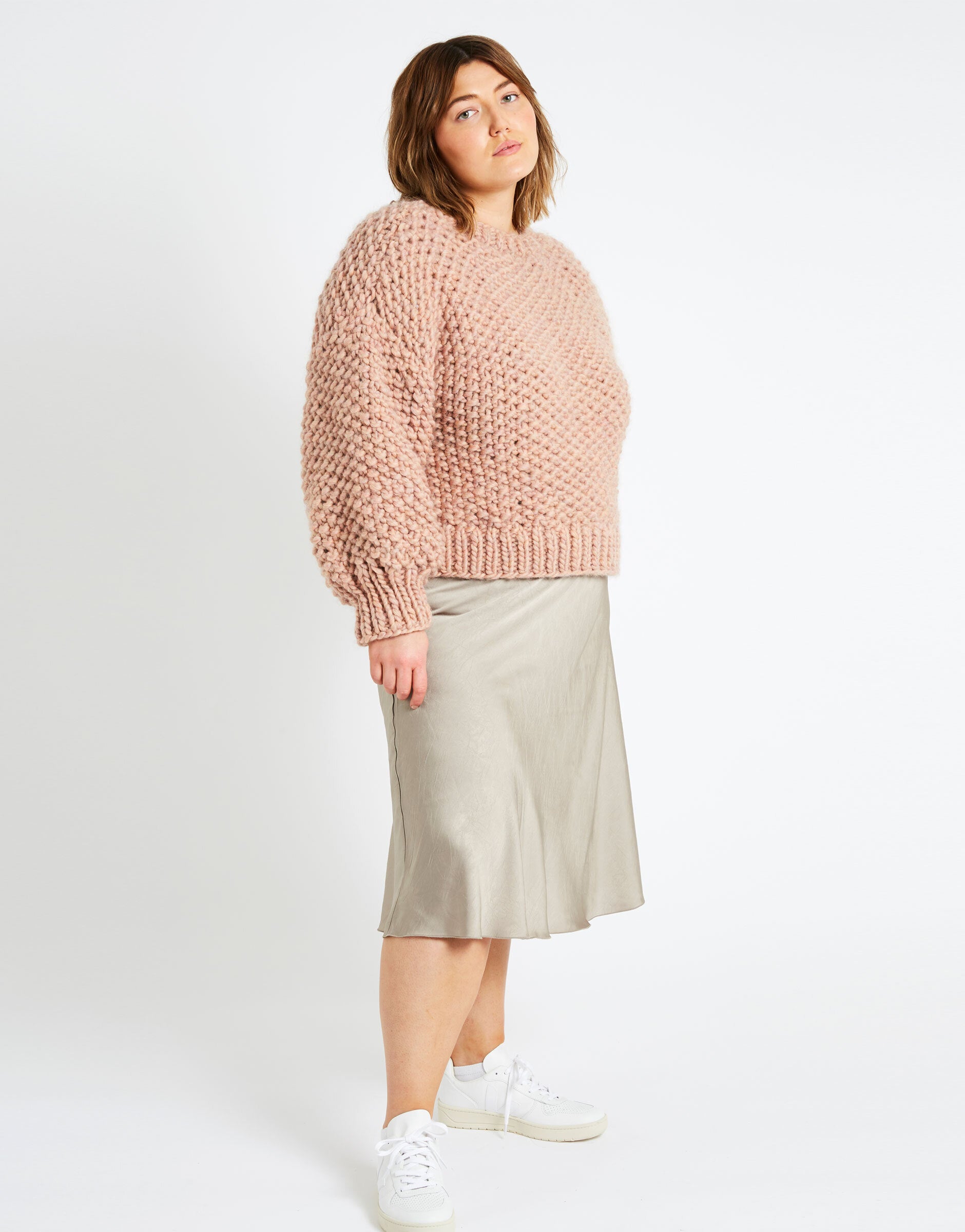 Amanda Sweater in Wool and the Gang Crazy Sexy Wool - Leaflet