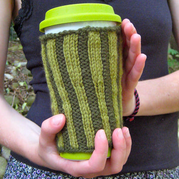 Green Travel Mug Cozies (set of 2 designs)