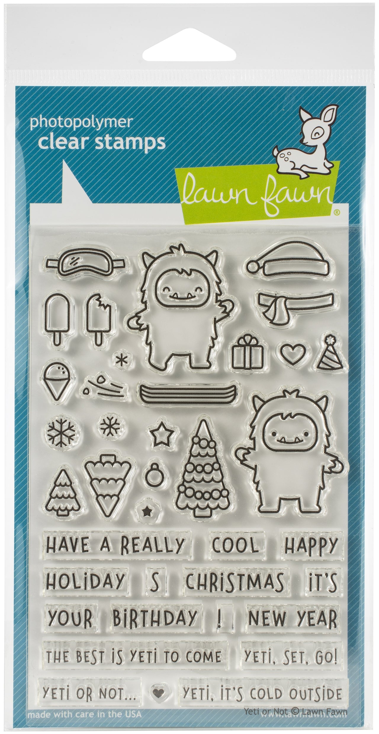 Lawn Fawn Clear Stamps 4"X6" - Yeti Or Not