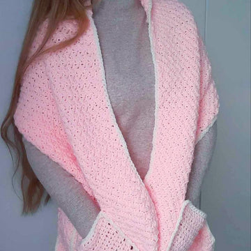 Crochet Natural Beauty Pocket Shawl Pattern