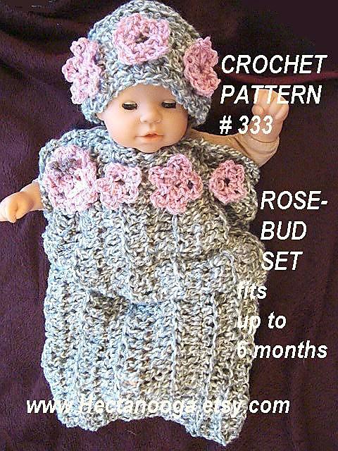 333, ROSE-BUD, COCOON AND HAT SET