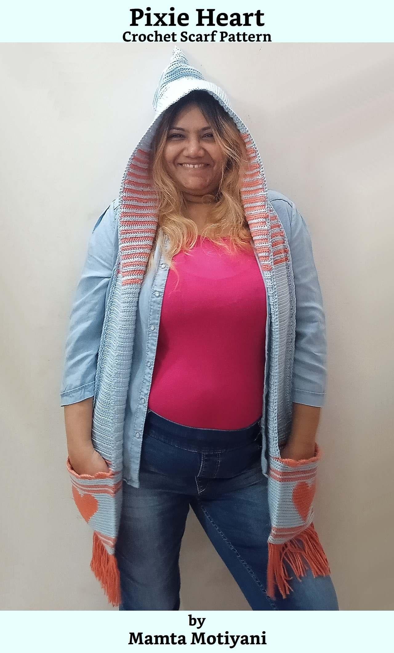 Pixie Heart Scarf Crochet Pattern