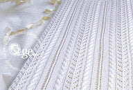 Lace and Cable Baby Blanket - P053