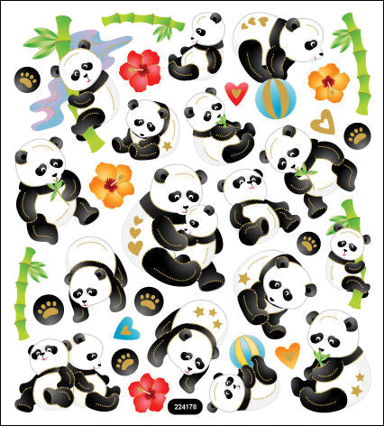 Tattoo King Sticker King Stickers - Pandas