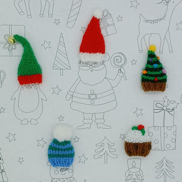 PDF Christmas Lollipop Hat Topper Knitting Pattern Chupa-Chup Sweeties Stocking Filler