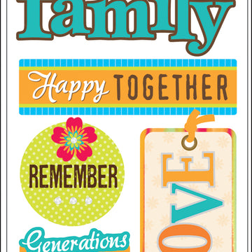 Trends International SandyLion Essentials Dimensional Stickers - Family Memories