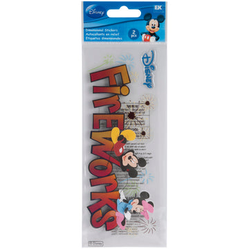 Sticko Disney Title Dimensional Stickers - Mickey - Fireworks