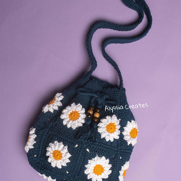 Daisy Drawstring Crossbody Bag