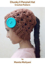 Chunky X Ponytail Hat | Crochet Pattern