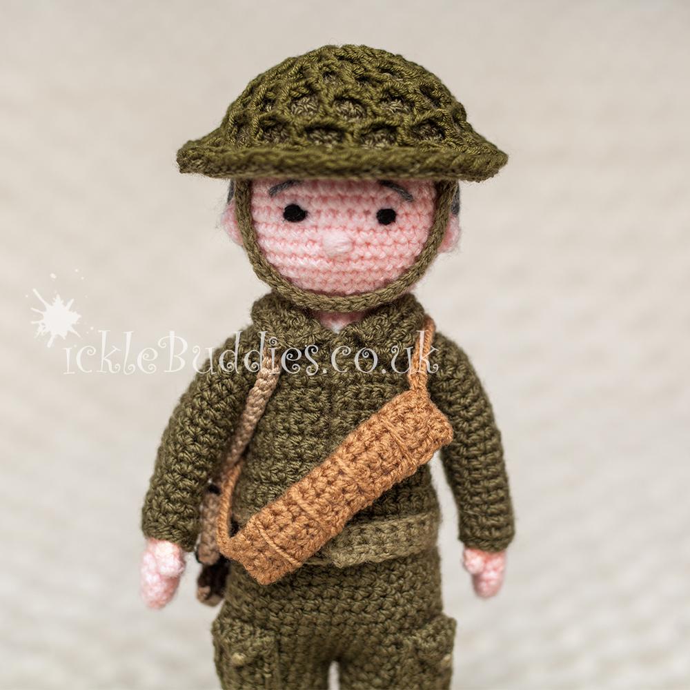 WWII Soldier with removable clothes Crochet Pattern