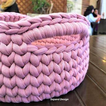 Recycled (t-shirt) yarn basket-100