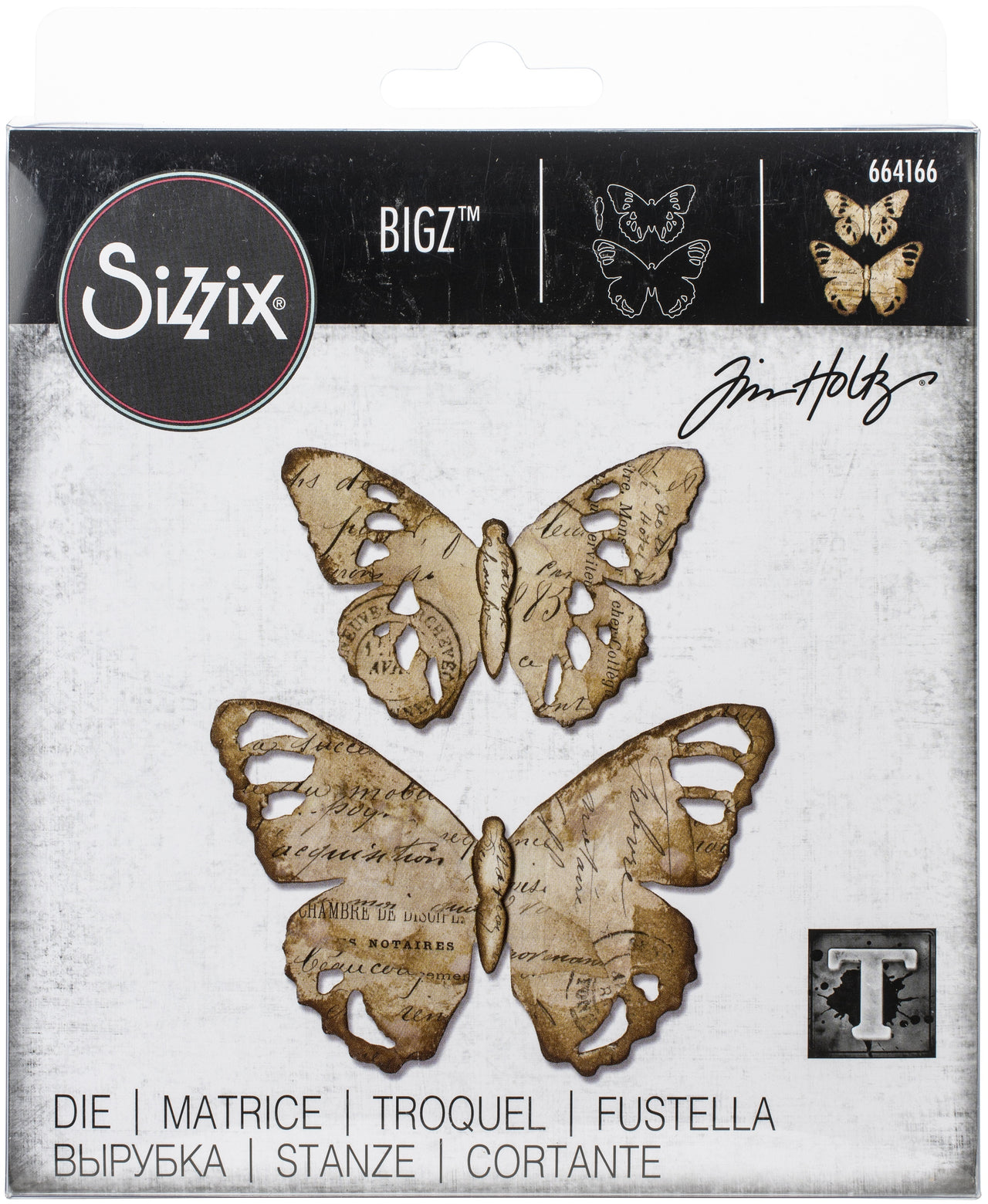 Sizzix Bigz Die By Tim Holtz - Tattered Butterfly