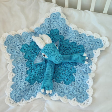 Blizzard The Ice Dragon Baby Lovey Blanket