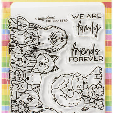 Waffle Flower Crafts Clear Stamps 4"X6" - Puppy Power