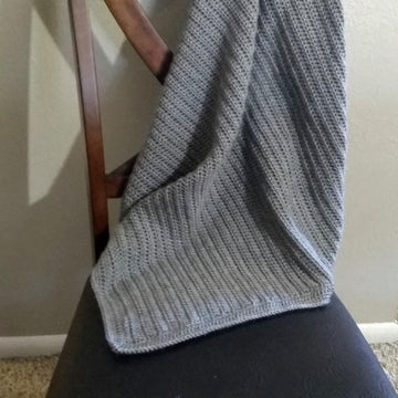 Classic modern subtle ridged baby blanket crochet pattern