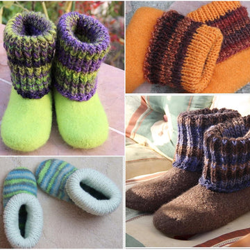 Felt Boots / Slippers with Turtleneck