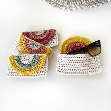 Rainbow Crochet Glasses Case 093