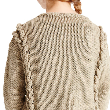 Children's Sweater with Braided Cables in BC Garn Semilla Grosso - 5104BC - Downloadable PDF