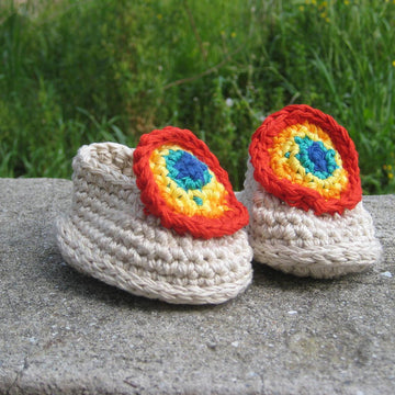 Baby slippers rainbow