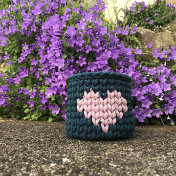 Heart Crochet Basket