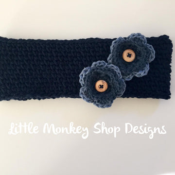 Shannon's Ear Warmer with Button Flower