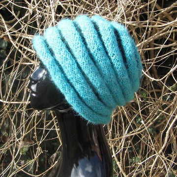Chunky Roll Brim Stripey Beehive Slouch Hat