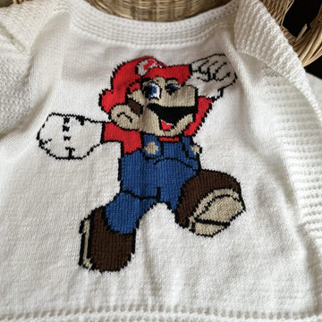 Retro Mario Baby Blanket