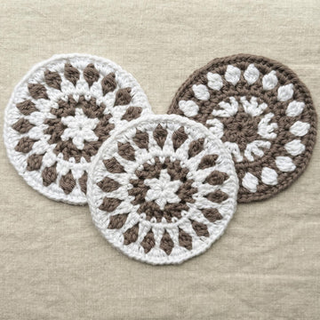 Scandi Snowflake Crochet Coaster