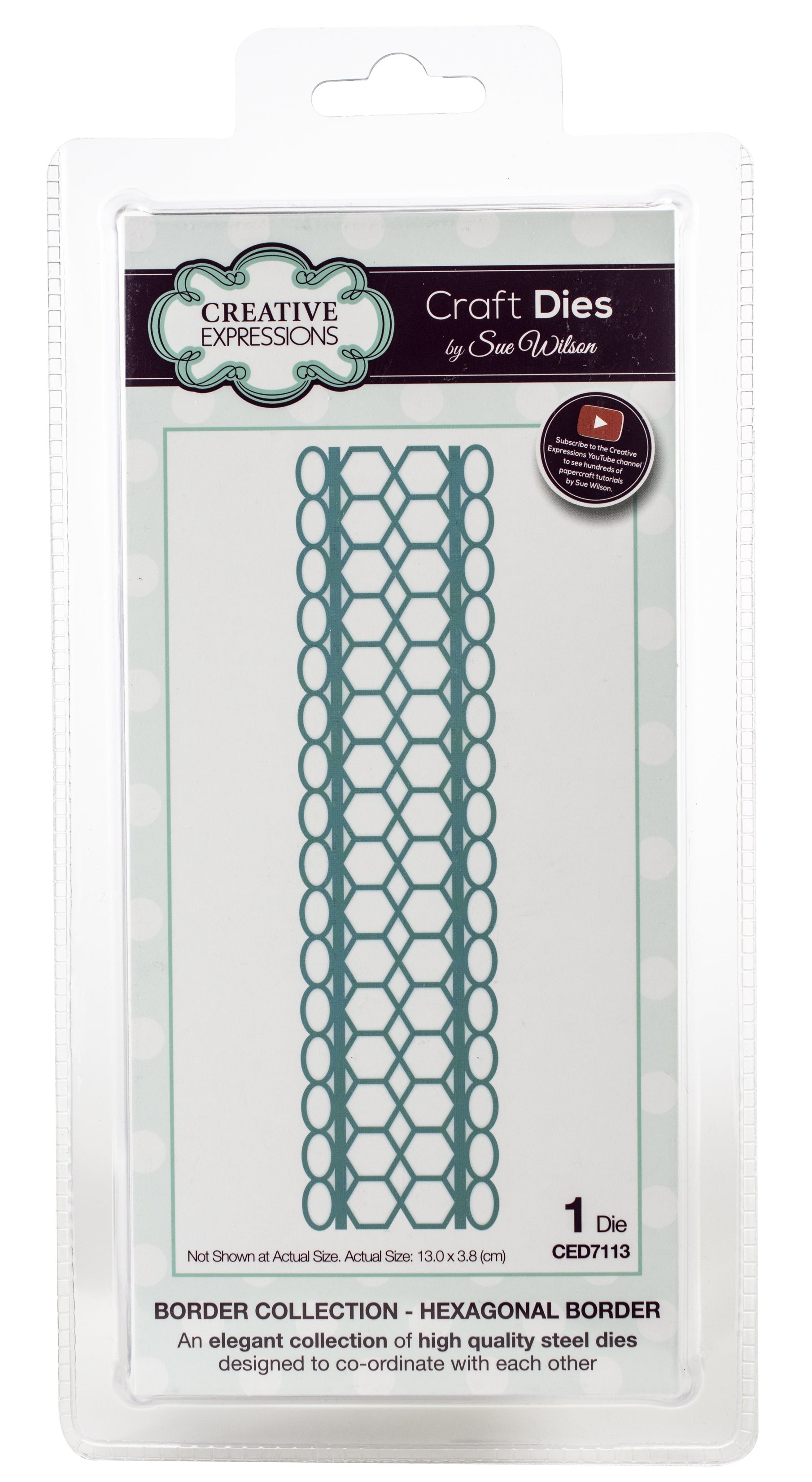 Creative Expressions Craft Dies By Sue Wilson - Border Collection-Hexagonal Border