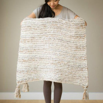 Chunky Ribbed Knit Blanket & Simple Garter Stitch Blanket