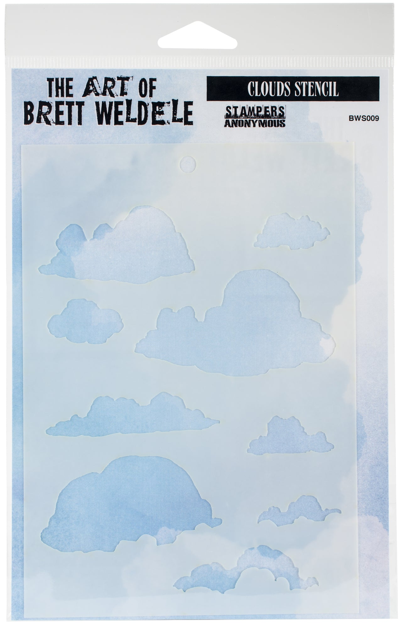 Stampers Anonymous Brett Weldele Stencils 6.5"X4.5" - Clouds