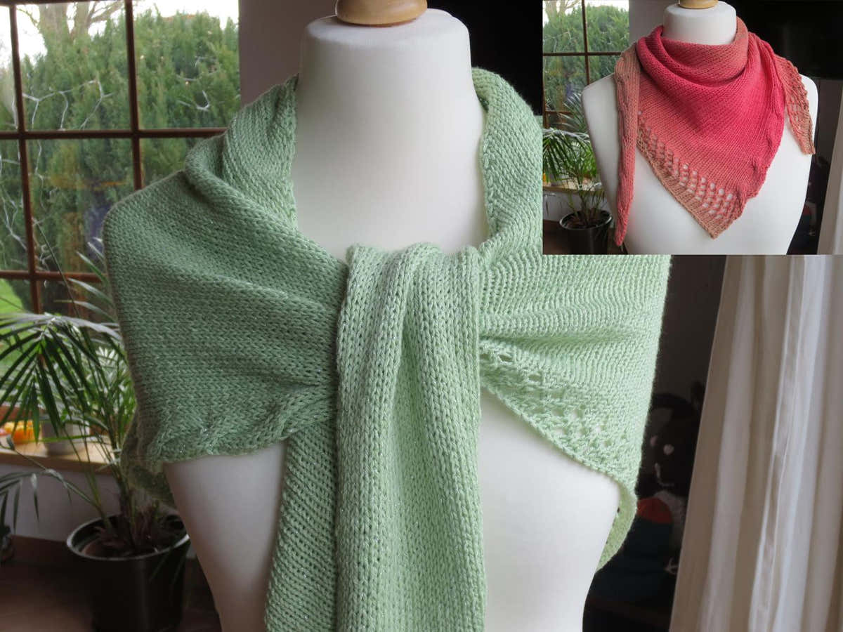 Strickanleitung Dreieckstuch Ella in zwei Varianten