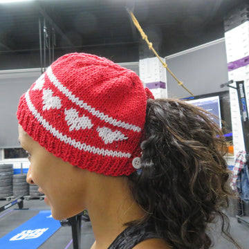 Valentine Hearts Ponytail Hat