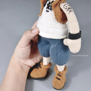 Doll Knitting Pattern - Pirate Doll - Jackie