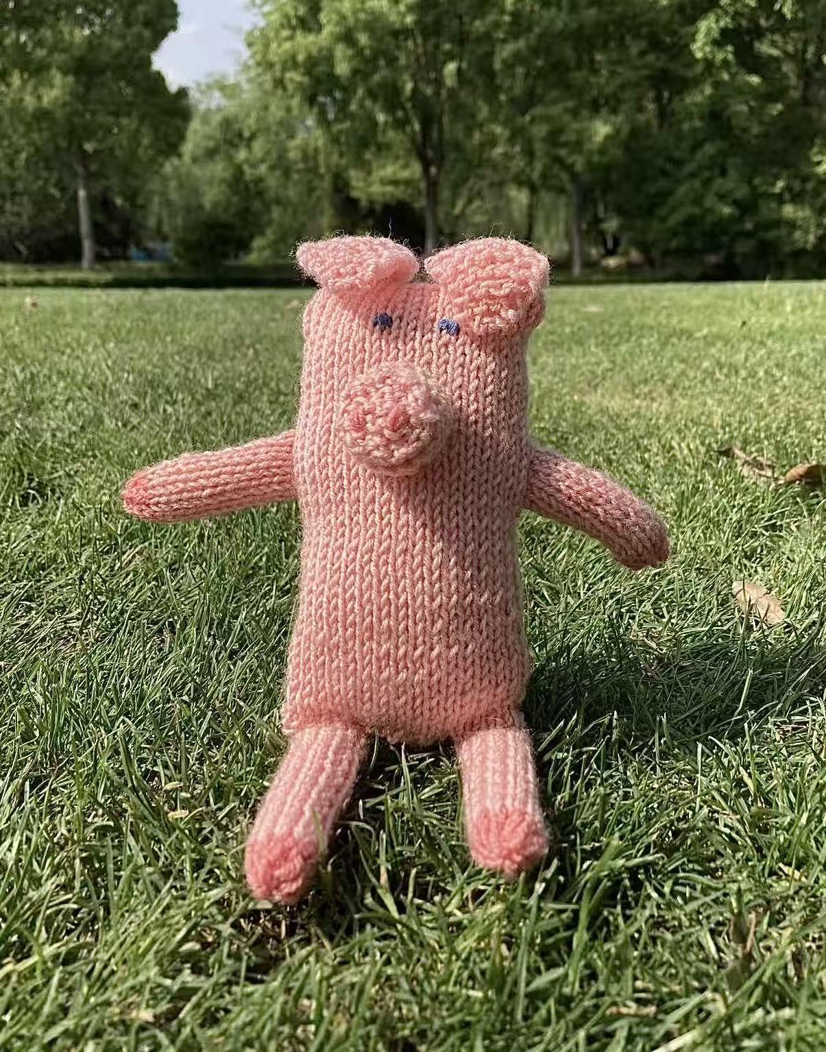 The Pig knitted soft toy