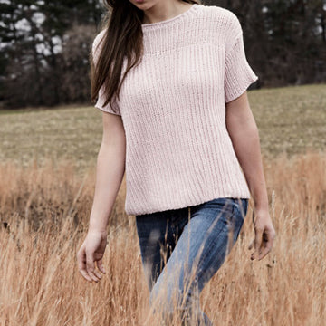 Ashby Tee in Blue Sky Fibers Skinny Cotton - 20161 - Downloadable PDF