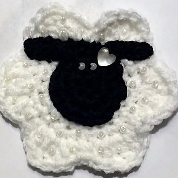 Beaded Sheep Applique