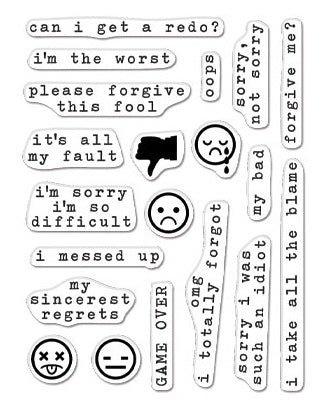 Hero Arts Greeting Clear Stamps 3"X4" - My Bad Messages