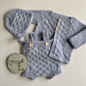 Finley Cardigan Pants & Bonnet