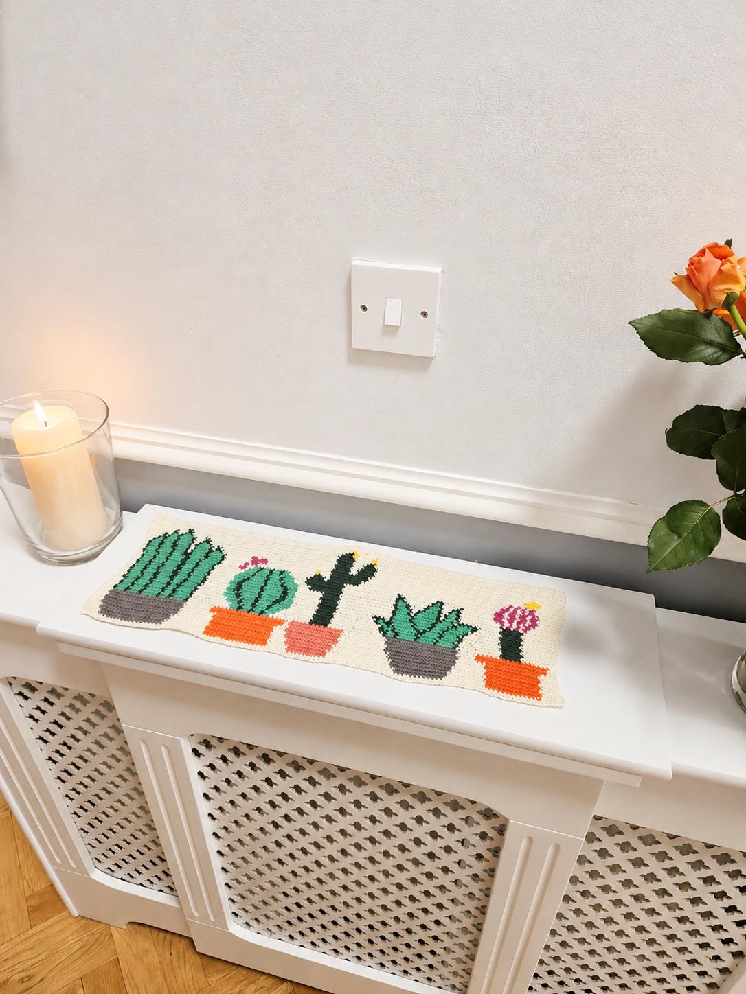 Tapestry Cactus Table Runner
