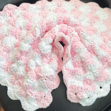 Baby car seat blanket Shell stitch Crochet crib blanket Baby pattern