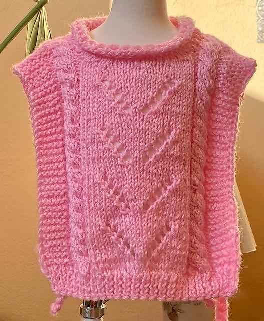 Petal pink baby vest